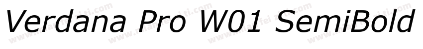 Verdana Pro W01 SemiBold Italic字体转换